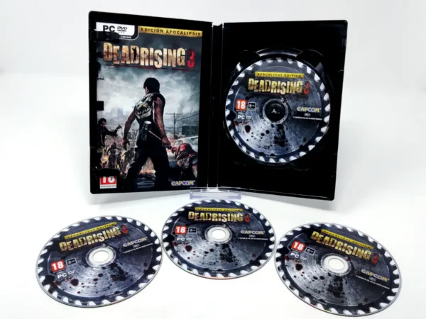 Interior del juego Dead Rising 3 (Edición Apocalipsis) (ESP) para PC con disco y manual