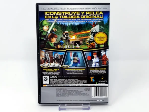 Parte trasera de LEGO Star Wars II: La Trilogía Original (ESP) (Platinum) (Rebajado) para PlayStation 2, edición PAL España