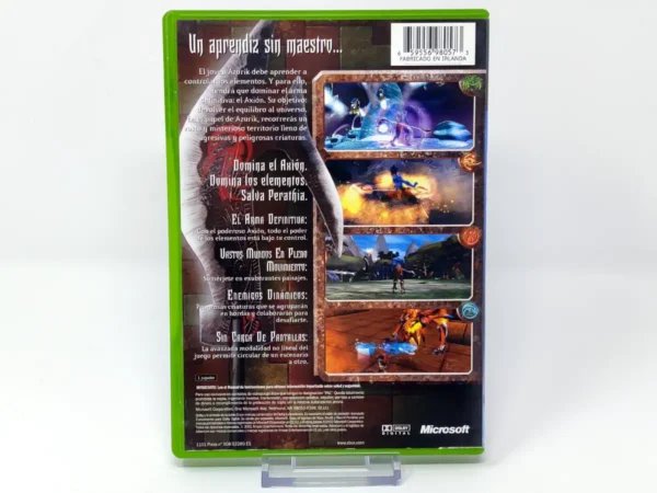 Parte trasera de Azurik: Rise of Perathia (ESP) (Rebajado) para XBOX, edición PAL España
