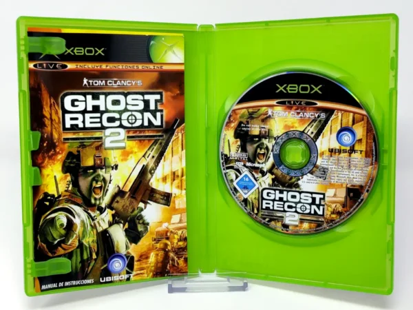 Interior del juego Tom Clancy's Ghost Recon 2 (ESP) para XBOX con disco y manual