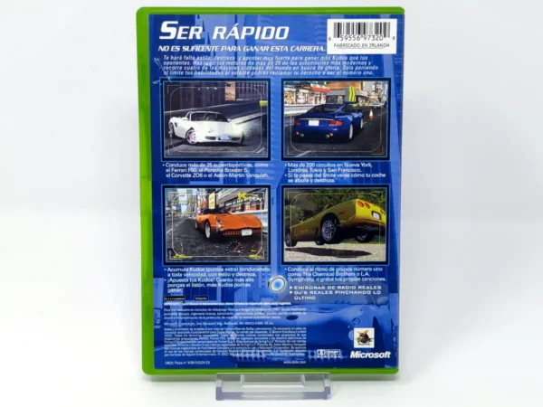 Parte trasera de Project Gotham Racing (ESP) para XBOX, edición PAL España