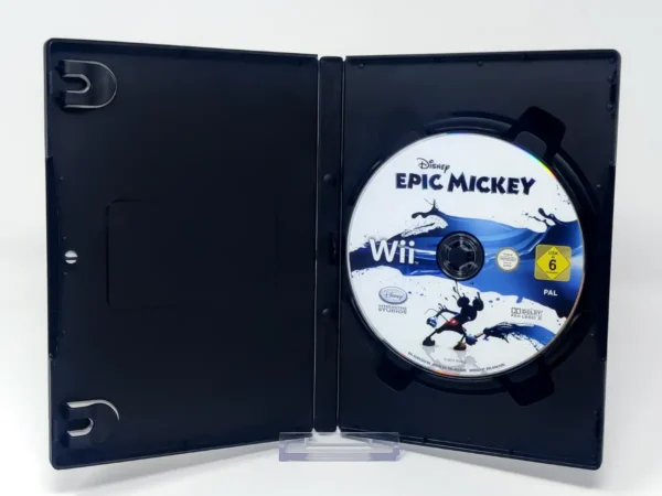 Interior del juego Disney Epic Mickey (ESP) (Rebajado) para Nintendo Wii con disco y manual