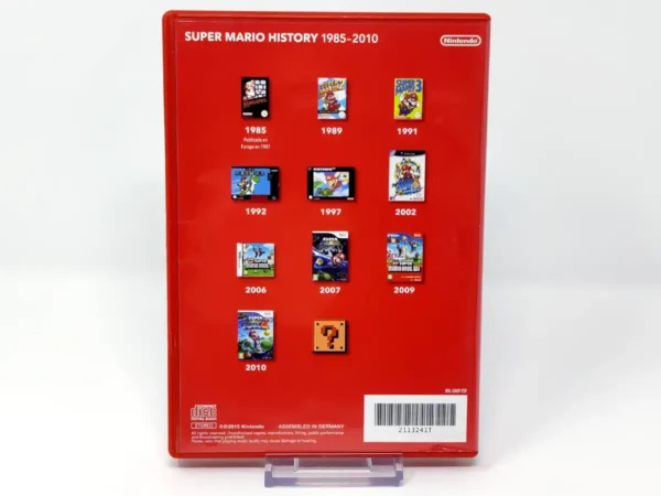 Parte trasera de Super Mario History 1985-2010 (ESP) (Soundtrack CD) (Rebajado) para AUDIO-CD, edición PAL España