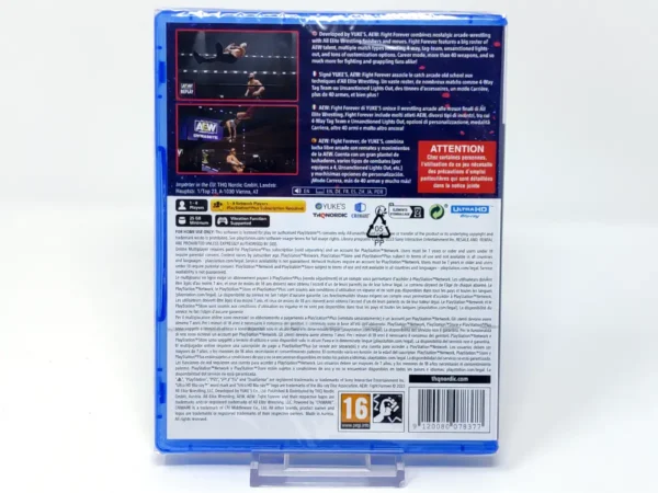 Parte trasera de AEW: Fight Forever (ESP) (Precintado) para PlayStation 5, edición PAL España