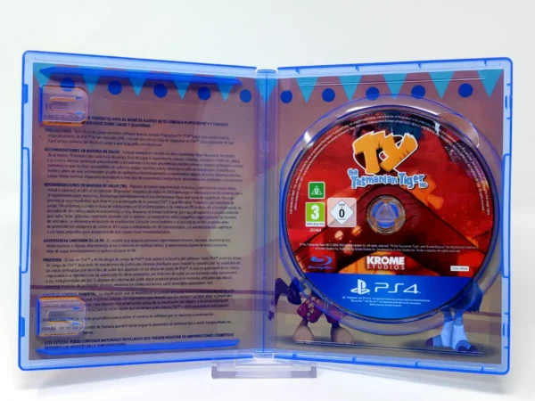 Lateral de la caja de TY the Tasmanian Tiger HD (ESP) para PlayStation 4