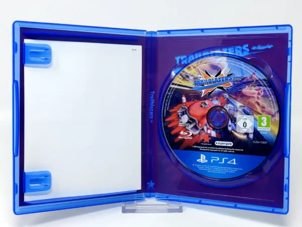 Interior del juego Trailblazers (ESP) para PlayStation 4 con disco y manual
