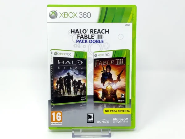 Portada de Halo Reach + Fable III (Pack Doble) (ESP) (Bundle) para XBOX 360, edición PAL España, de segunda mano