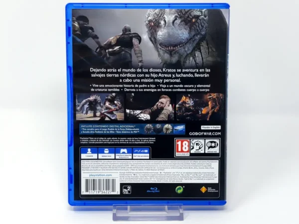 Lateral de la caja de God of War (ESP) (v2) para PlayStation 4