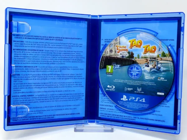 Interior del juego Tadeo Jones: La Tabla Esmeralda (ESP) (v2) para PlayStation 4 con disco y manual