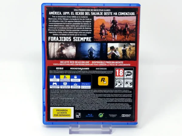 Parte trasera de Red Dead Redemption II (ESP) (v2) para PlayStation 4, edición PAL España
