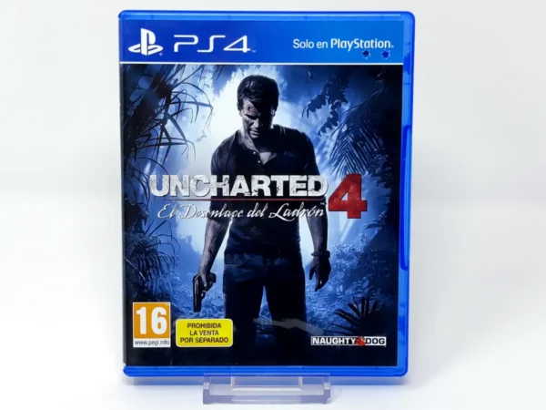 Portada de Uncharted 4: El Desenlace del Ladrón (ESP) (v2) (Rebajado) para PlayStation 4, edición PAL España, de segunda mano