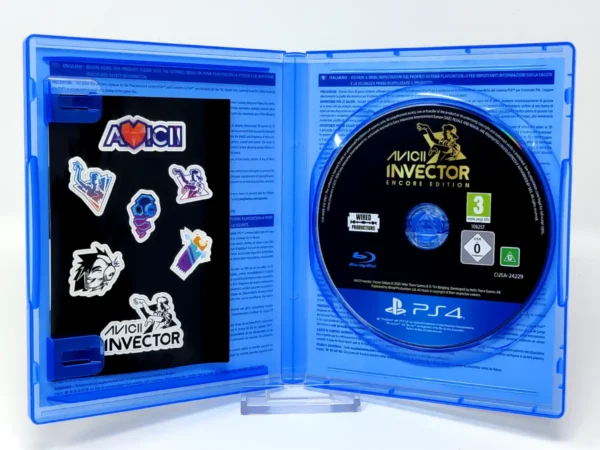 Interior del juego AVICII Invector (Encore Edition) (ESP) para PlayStation 4 con disco y manual
