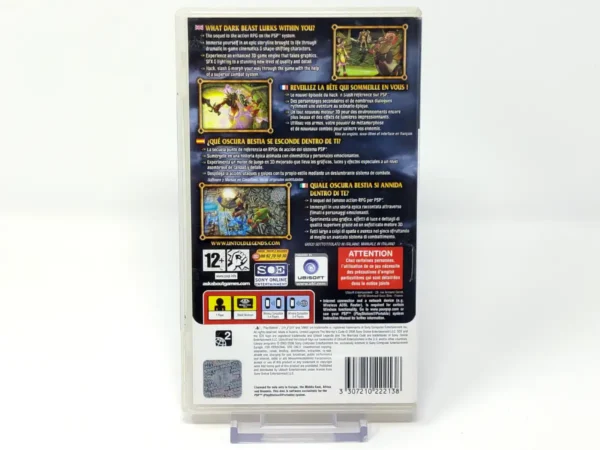 Parte trasera de Untold Legends: The Warrior's Code (ESP) (Rebajado) para PSP, edición PAL España