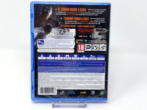 Parte trasera de Resident Evil 7: Biohazard (Gold Edition) (ESP) (Precintado) para PlayStation 4, edición PAL España