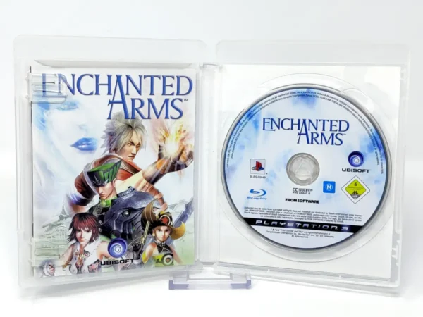 Interior del juego Enchanted Arms (ESP) para PlayStation 3 con disco y manual