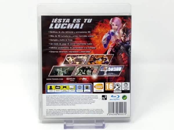 Parte trasera de Tekken 6 (ESP) para PlayStation 3, edición PAL España