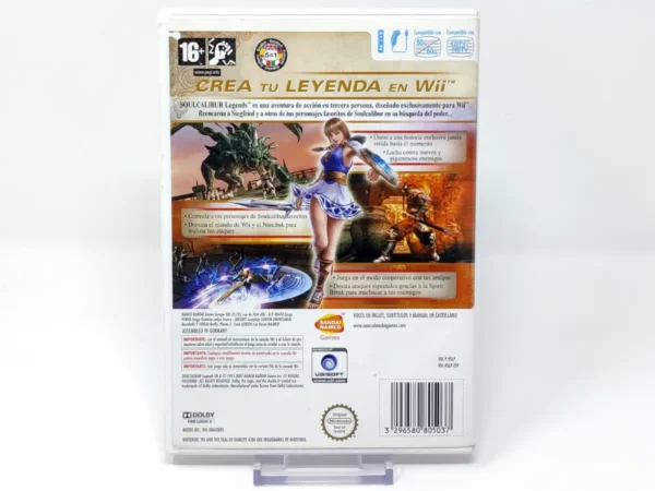 Parte trasera de Soulcalibur Legends (ESP) para Nintendo Wii, edición PAL España