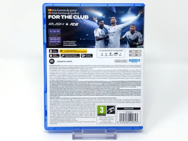 Parte trasera de EA SPORTS FC 25 (ESP) para PlayStation 5, edición PAL España