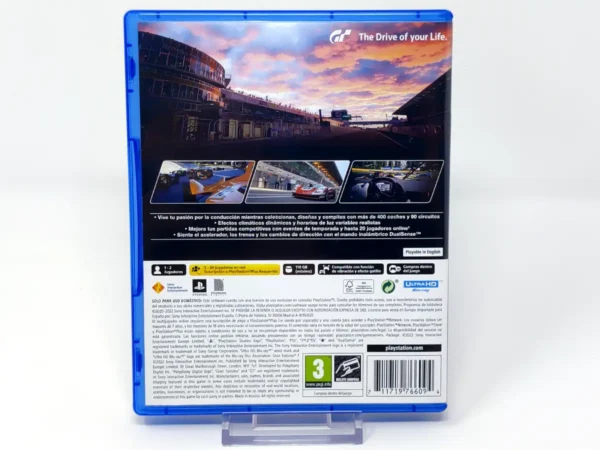 Parte trasera de Gran Turismo 7 (ESP) para PlayStation 5, edición PAL España