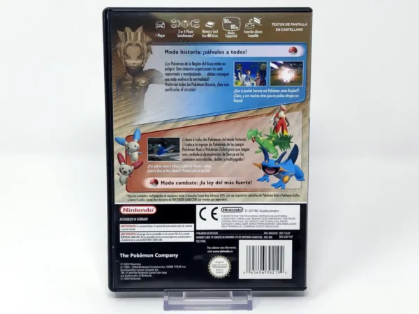 Parte trasera de Pokémon Colosseum + Pokémon Box: Ruby & Sapphire (2 Discos) (ESP) para Nintendo GameCube, edición PAL España
