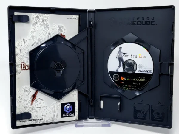 Lateral de la caja de Resident Evil Zero (ESP) para Nintendo GameCube