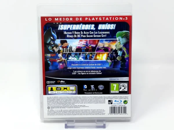 Parte trasera de LEGO Batman 2: DC Super Heroes (ESP) (Essentials) para PlayStation 3, edición PAL España