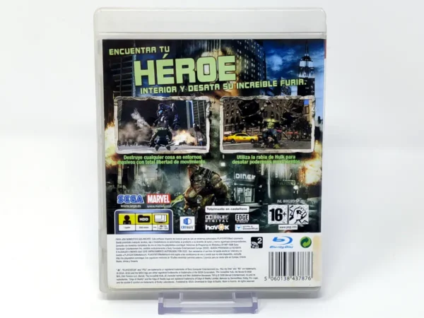 Parte trasera de The Incredible Hulk (ESP) (Rebajado) para PlayStation 3, edición PAL España