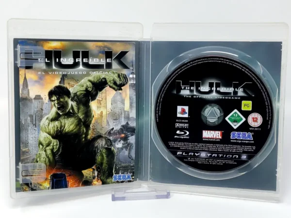 Interior del juego The Incredible Hulk (ESP) (Rebajado) para PlayStation 3 con disco y manual