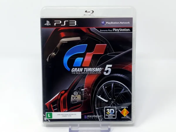Portada de Gran Turismo 5 (BRA) para PlayStation 3, edición NTSC Brasil, de segunda mano