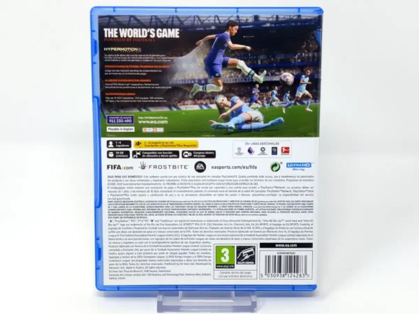 Parte trasera de FIFA 23 (ESP) para PlayStation 5, edición PAL España