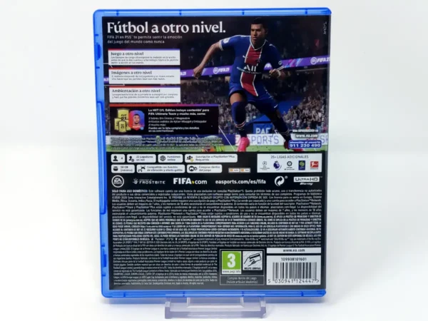 Parte trasera de FIFA 21 (Nxt Lvl Edition) (ESP) para PlayStation 5, edición PAL España