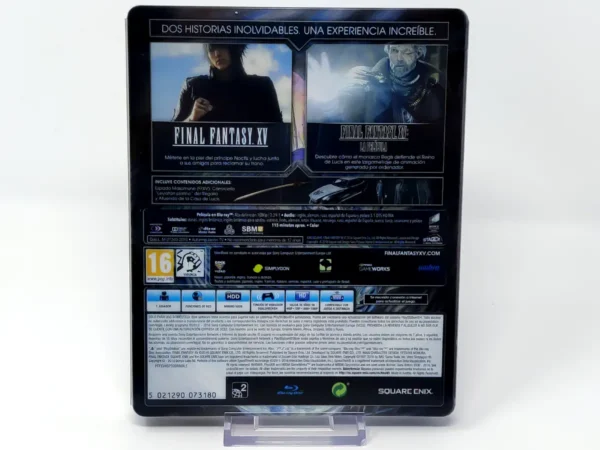 Parte trasera de Final Fantasy XV (Deluxe Edition) (ESP) (Steelbook) para PlayStation 4, edición PAL España