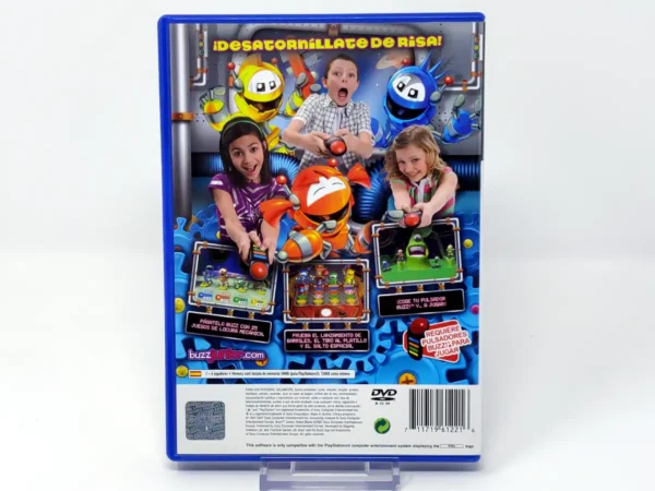 Parte trasera de Buzz! Junior: RoboMania (ESP) (v2) para PlayStation 2, edición PAL España