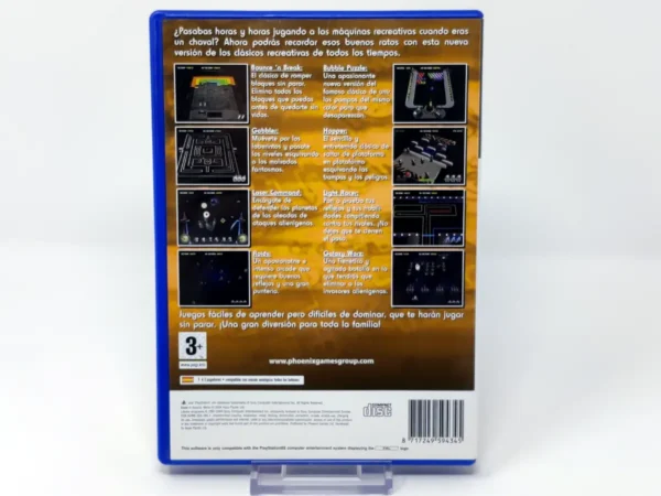 Parte trasera de Retro (ESP) para PlayStation 2, edición PAL España