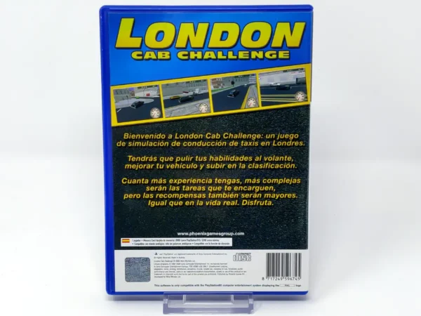 Parte trasera de London Cab Challenge (ESP) para PlayStation 2, edición PAL España