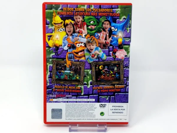Parte trasera de Buzz! Junior: Monster Rumble (ESP) para PlayStation 2, edición PAL España