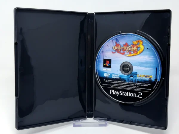 Interior del juego Onimusha 3 (ESP) (Rebajado) para PlayStation 2 con disco y manual