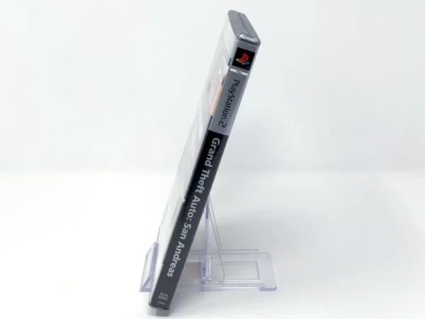 Lateral de la caja de Grand Theft Auto: San Andreas (ESP) (con Mapa) (Platinum) para PlayStation 2