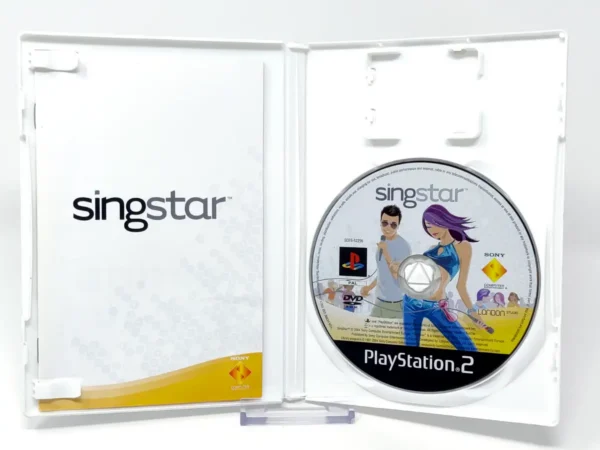 Interior del juego SingStar (ESP) (v1) para PlayStation 2 con disco y manual