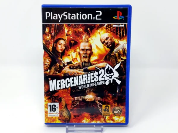 Portada de Mercenaries 2: World in Flames (ESP) para PlayStation 2, edición PAL España, de segunda mano