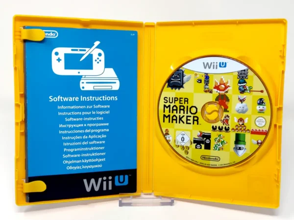 Interior del juego Super Mario Maker (ESP) (Juego) para Nintendo Wii U con disco y manual