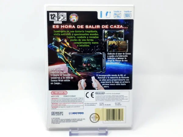 Parte trasera de Metroid Prime 3: Corruption (ESP) (Rebajado) para Nintendo Wii, edición PAL España