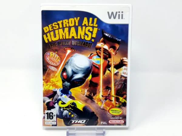 Portada de Destroy All Humans!: ¡Big Willy Desatado! (ESP) para Nintendo Wii, edición PAL España, de segunda mano