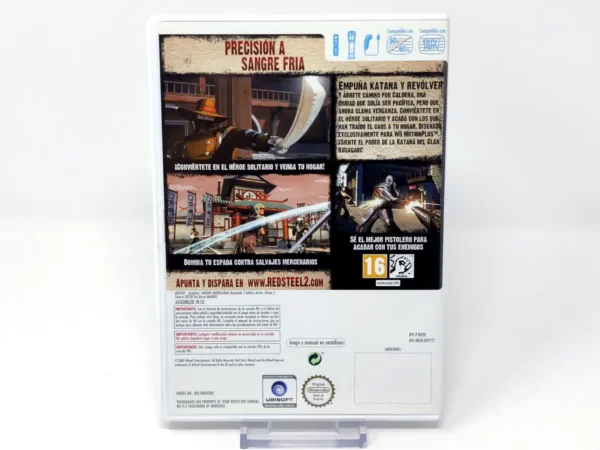 Parte trasera de Red Steel 2 (ESP) para Nintendo Wii, edición PAL España