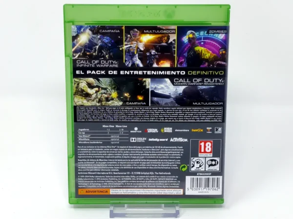 Parte trasera de Call of Duty: Infinite Warfare (Legacy Edition) (ESP) para XBOX One / Series X/S, edición PAL España