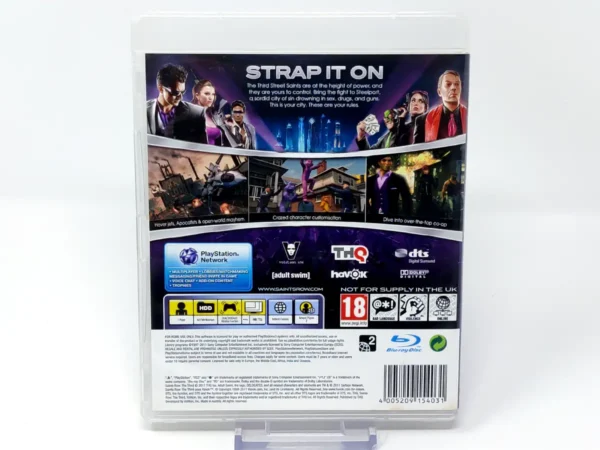 Parte trasera de Saints Row: The Third (UK) (Rebajado) para PlayStation 3, edición PAL UK