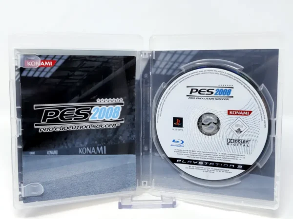 Interior del juego PES 2008: Pro Evolution Soccer (ESP) (Rebajado) para PlayStation 3 con disco y manual