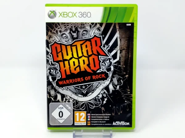 Portada de Guitar Hero: Warriors of Rock (EUR) para XBOX 360, edición PAL EUR, de segunda mano