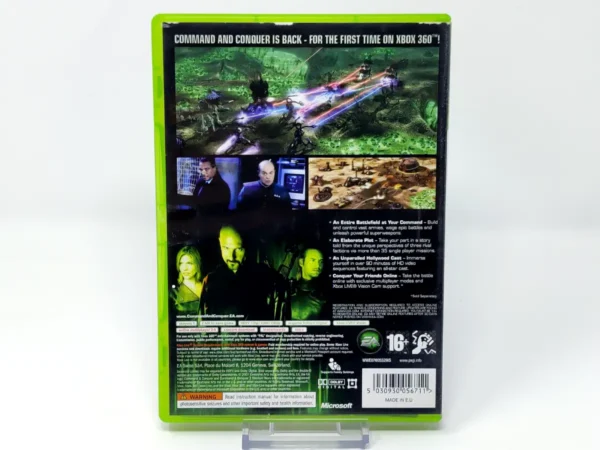 Parte trasera de Command & Conquer 3: Tiberium Wars (UK) para XBOX 360, edición PAL UK