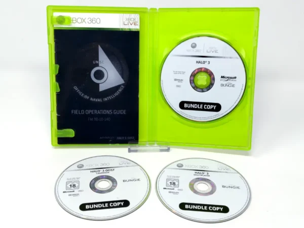 Interior del juego Halo 3: ODST + Halo 3 (Bundle) (ESP) para XBOX 360 con disco y manual